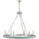 Tidewater 6 Light 35 inch Silver Granello Chandelier Ceiling Light